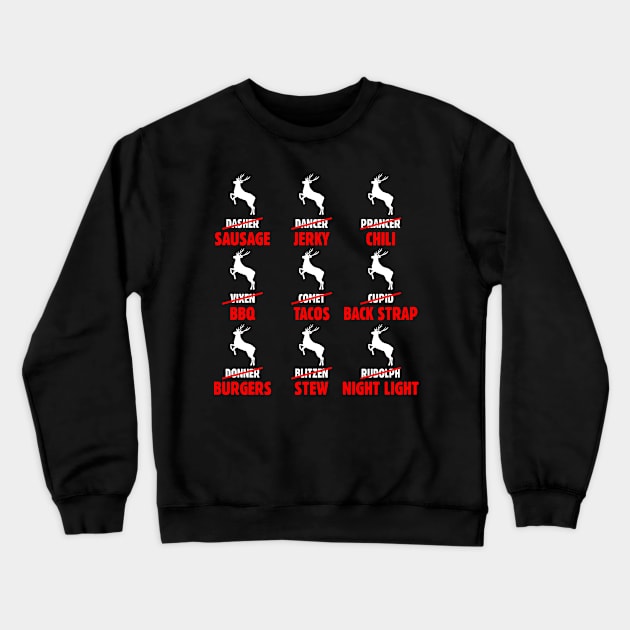 Whitetail Deer Hunting Animal Lover Christmas Crewneck Sweatshirt by Meow_My_Cat